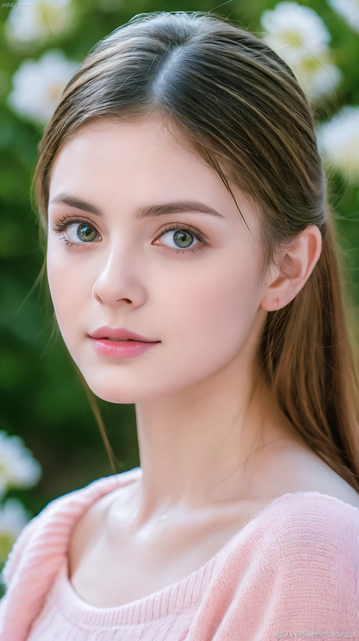 Photos of Ukrainian women. Fits the face. 2, sharp chin, Raw photo, masutepiece, extremely detailed photo, Digital SLR, Photorealistic 3.9, Ultra High Resolution, of the highest quality, Pink lips, Perfect makeup, Big, Bright green eyes, white