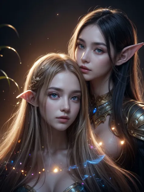 (best quality, 4k, high-resolution, masterpiece:1.2), ultra-detailed, realistic, radiant lighting, epoch elves, portraits, fanta...