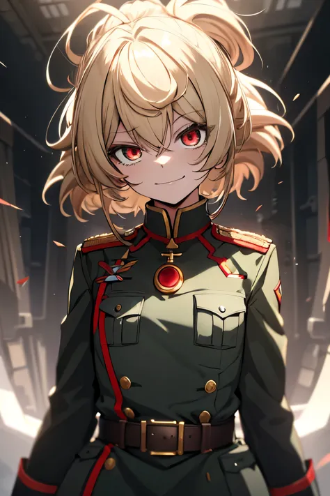 (masterpiece, best quality: 1.1), 1girl solo, tanya, 1girl, solo, , flat chest, small breasts, curvy, military, military uniform...