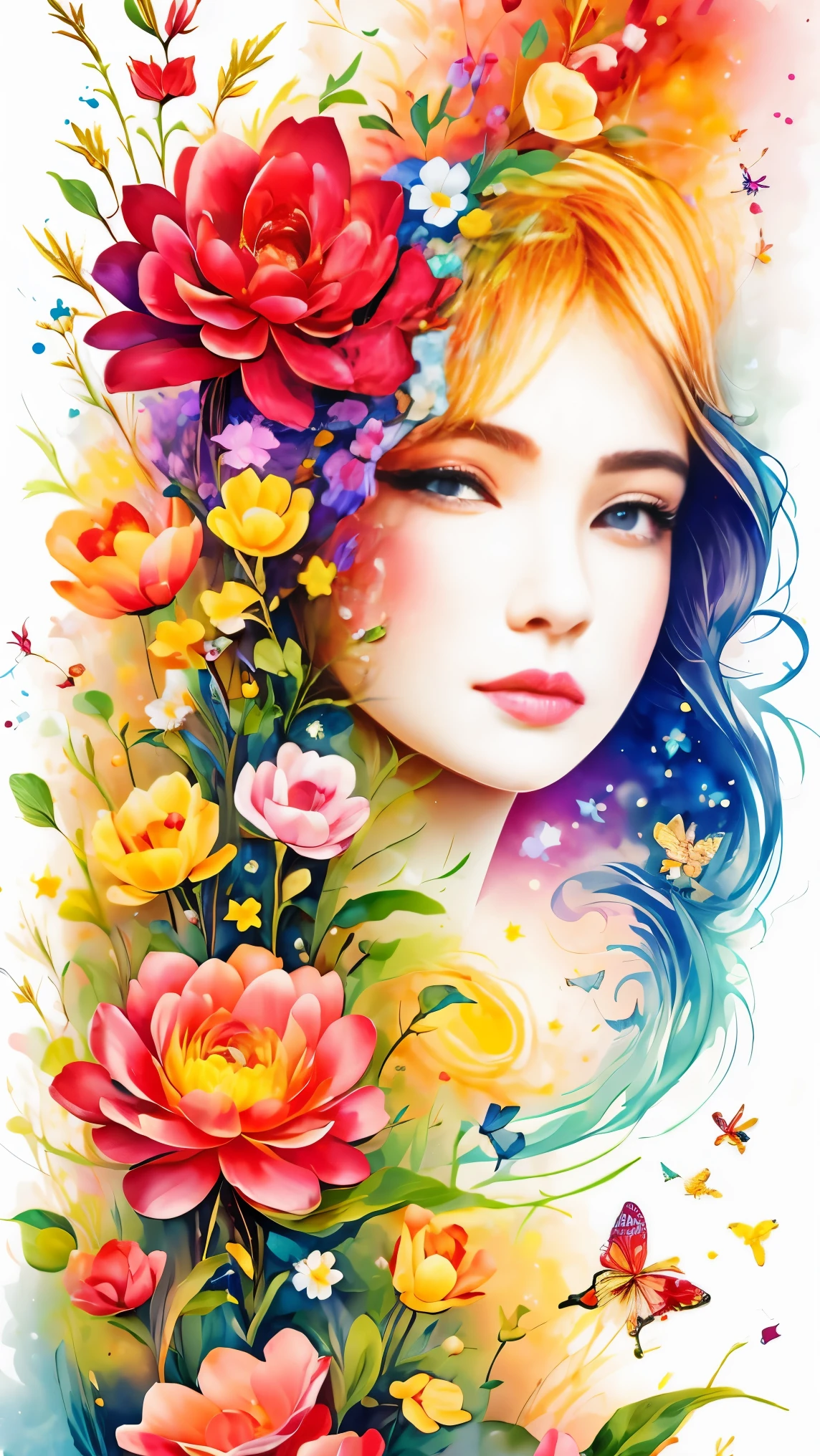 (masterpiece, best quality:1.2), greeting card design，I Love you,love