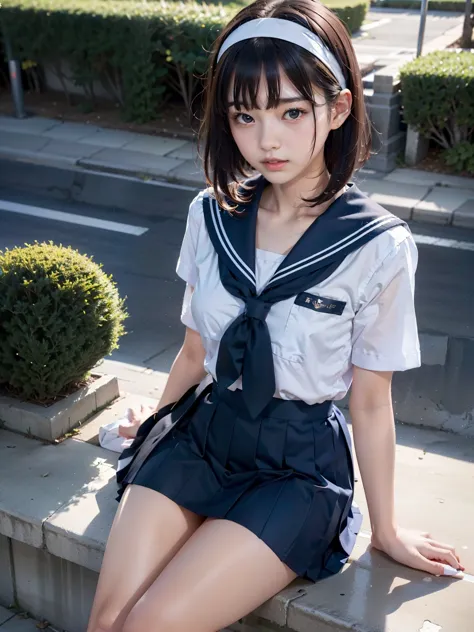 sailor suit, 8K, highest quality, masterpiece, Super detailed, ultra high resolution, realistic, RAW photo, absolute resolution,...
