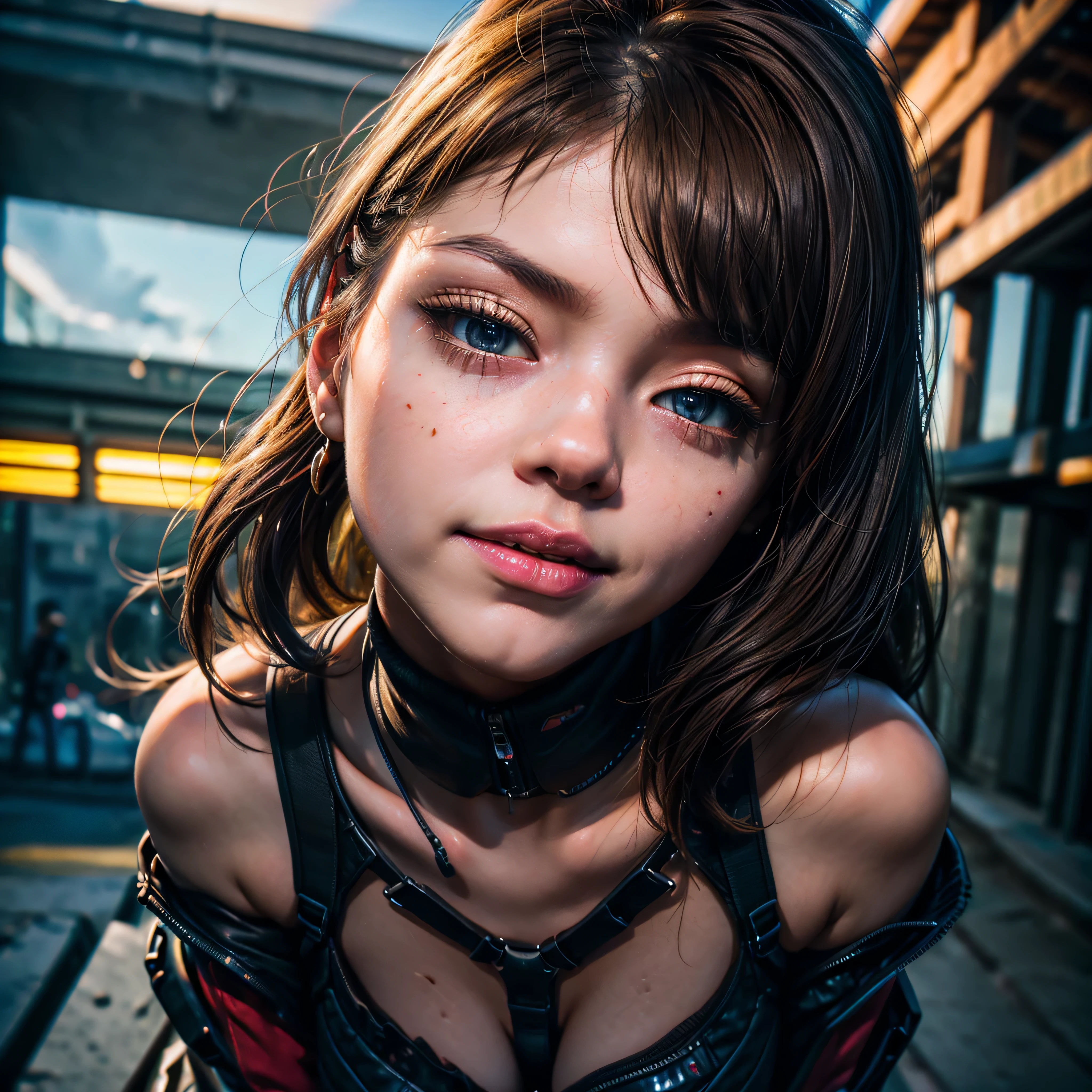 ((ผลงานชิ้นเอกที่ยิ่งใหญ่ของ UnrealEngine5, คุณภาพดีที่สุดเป็นพิเศษ, รายละเอียด, โฟกัสความคมชัดเป็นพิเศษ, มีความละเอียดสูงเป็นพิเศษ, ความละเอียดสูงเป็นพิเศษ, ยูเอชดี, เอชดีอาร์, DSLR ที่มีชีวิตชีวา พระจันทร์ตกที่สดใส)), แสงที่มีสีสัน, เอเวลิน เซเลเบรียน, เอลฟ์ผิวดำ ผิวแทน ดวงตามหากาพย์ หน้าอก รอยสักหัวหน่าว, มองไปที่ผู้ดู, มหากาพย์น่ารัก, การสะท้อนของไอเฟลแตกต่างกันไปหลายแบบ. --v 6 --s 1,000 --c 20 --q 20 --chaos 100