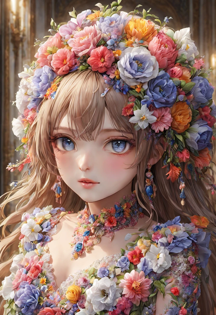 masterpiece, 1 weoman, ais-flowery, dress, detailed eyes, detailed face
