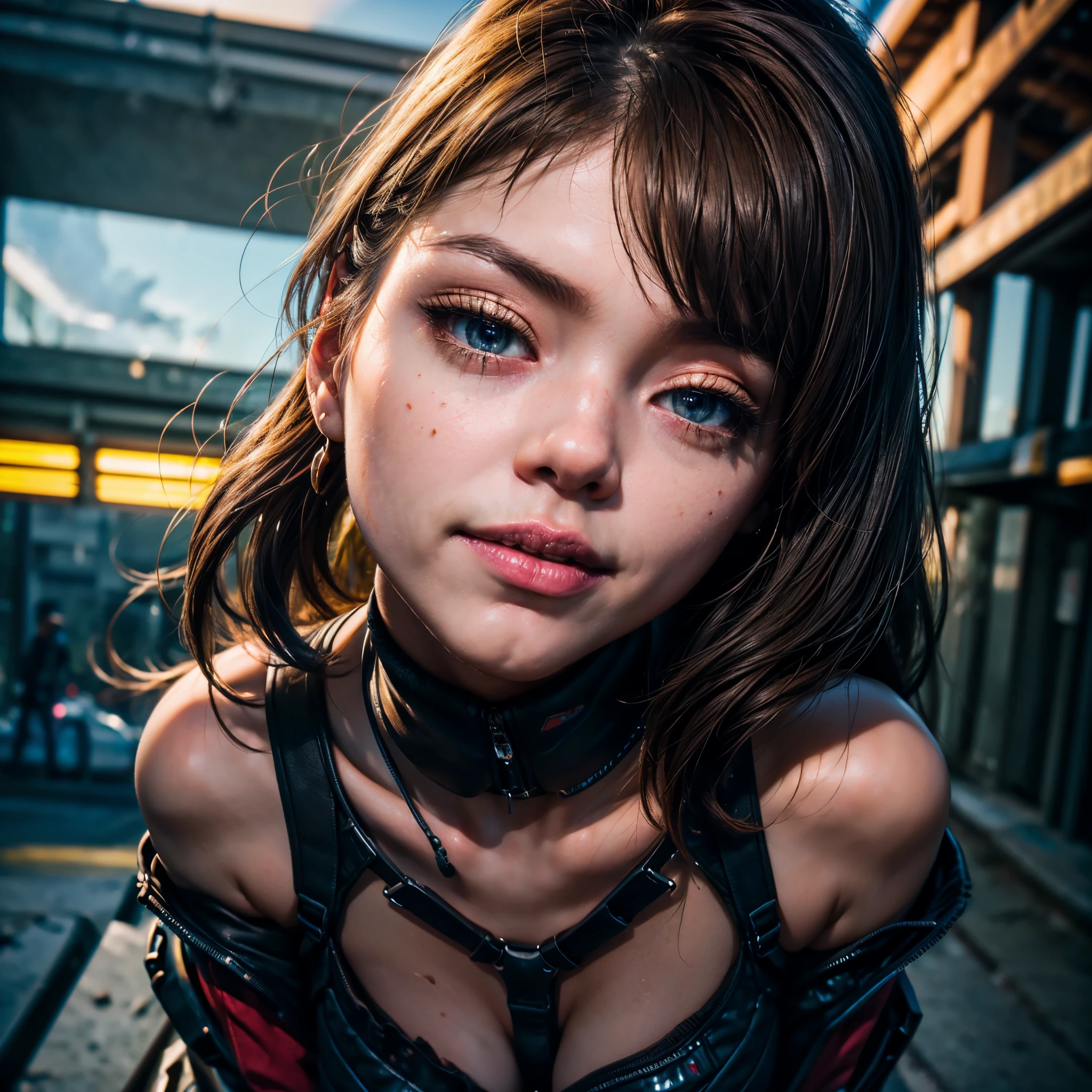 ((Obra maestra épica de UnrealEngine5, ultra mejor calidad, detallado, enfoque de ultra nitidez, ultra alta resolución, Ultra Alta Definición, HD, hdr, vibrante DSLR vívida puesta de sol)), iluminación colorida, evelyn celebrian, negrura duende piel bronceada ojos épicos pechos tatuaje púbico, mirando al espectador, Épico lindo, El reflejo de Eiffel varía en varios, etc.. --v 6 --s 1000 --c 20 --q 20 --caos 100