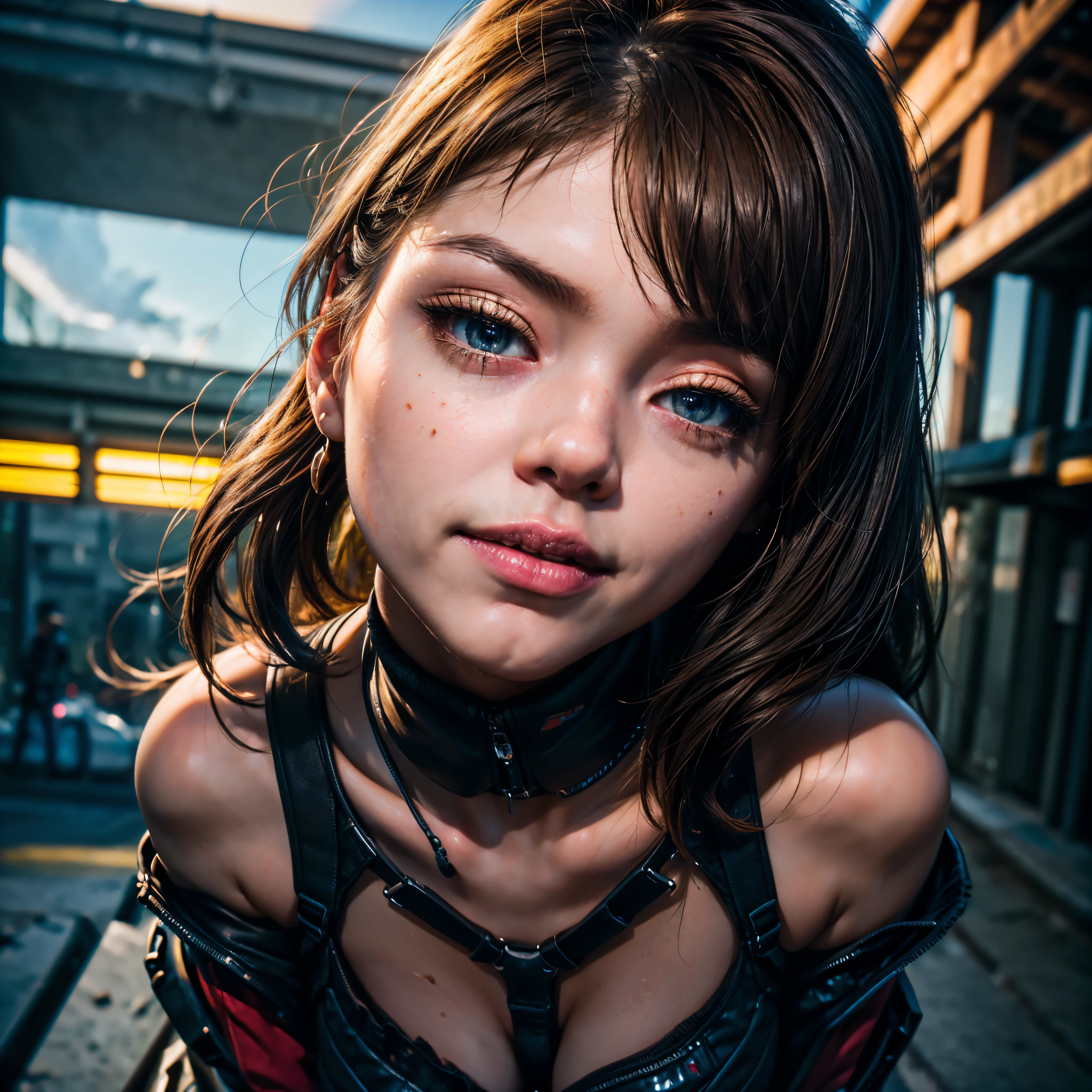 ((UnrealEngine5史诗巨作, 超优质, 详细的, 超清晰对焦, 超高分辨率, 超高清, 超高清, HDR, 充满活力的 DSLR 生动的月落)), 彩色灯光, 伊芙琳·凯勒布里安, 黑人精灵晒黑的皮肤史诗般的眼睛乳房阴毛纹身, 看着观众, 史诗般可爱, 埃菲尔反射多种多样等. --v 6 --s 1000 --c 20 --q 20 --混乱 100