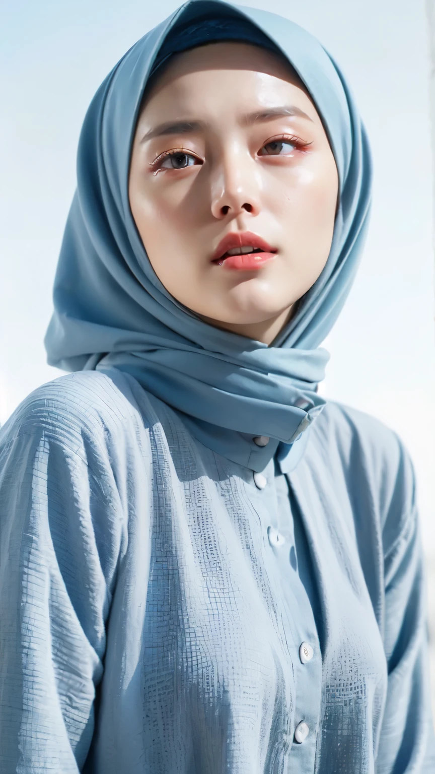 ((meilleure qualité, 8k, chef-d&#39;œuvre :1.37)), (porter le hijab les filles), les filles portent le hijab, position:séance, Modèle de style, (filles portant le hijab musulman), beau visage, filles de 18 ans, cheveux noirs, visage ultra détaillé, corps ultra détaillé, corps mince, les lèvres sourient, beaux yeux détaillés, yeux coréens, nez détaillé, Lèvre Naturelle, (Se déshabiller corps nu), détail des seins, détail chatte poilue, Porter le hijab musulman, robe fantaisie thobbe, vue sur le ciel bleu, corps mince, visage réaliste, fond de personnes hijab