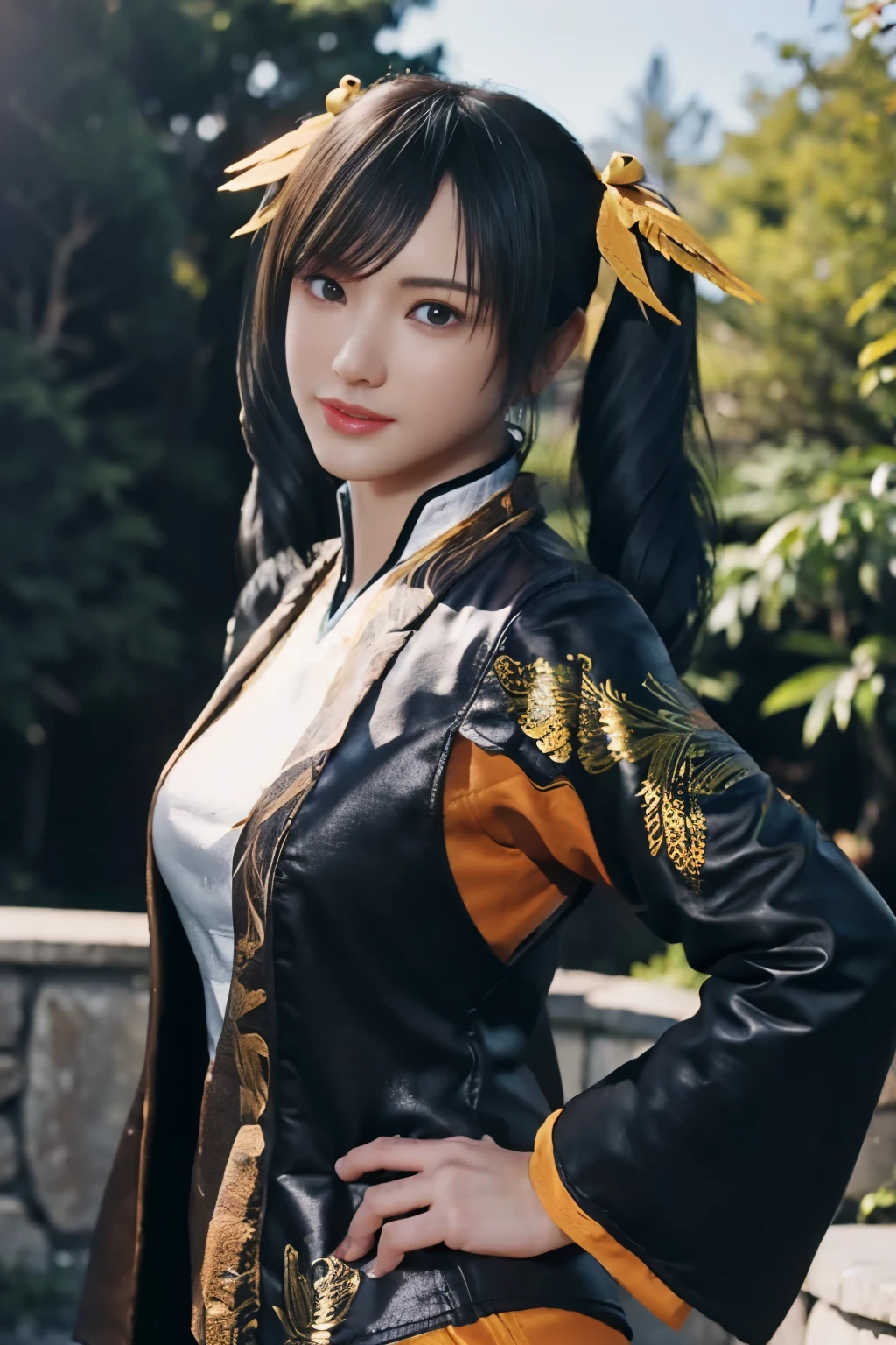 Tekken Xiaoyu,chef-d&#39;œuvre、1 belle fille、Lycéen de 17 ans、Beaux yeux、yeux gonflés、Extérieur lumineux,la plus haute qualité, 超Haute résolution, (réalité: 1.4), éclairage de cinéma、Japonais、beauté asiatique、coréen、super belle、Belle peau、Corps tourné vers l&#39;avant、tout le corps,haut du corps、(超réalité的な)、(Haute résolution)、(8k)、(Très détaillé)、(美しくBeaux yeux)、(Super détaillé)、 (mur-)、visage détaillé、éclairage lumineux、éclairage professionnel、regarder le spectateur、Regardez droit devant、frange inclinée、cheveux bruns、Idole Nogizaka、