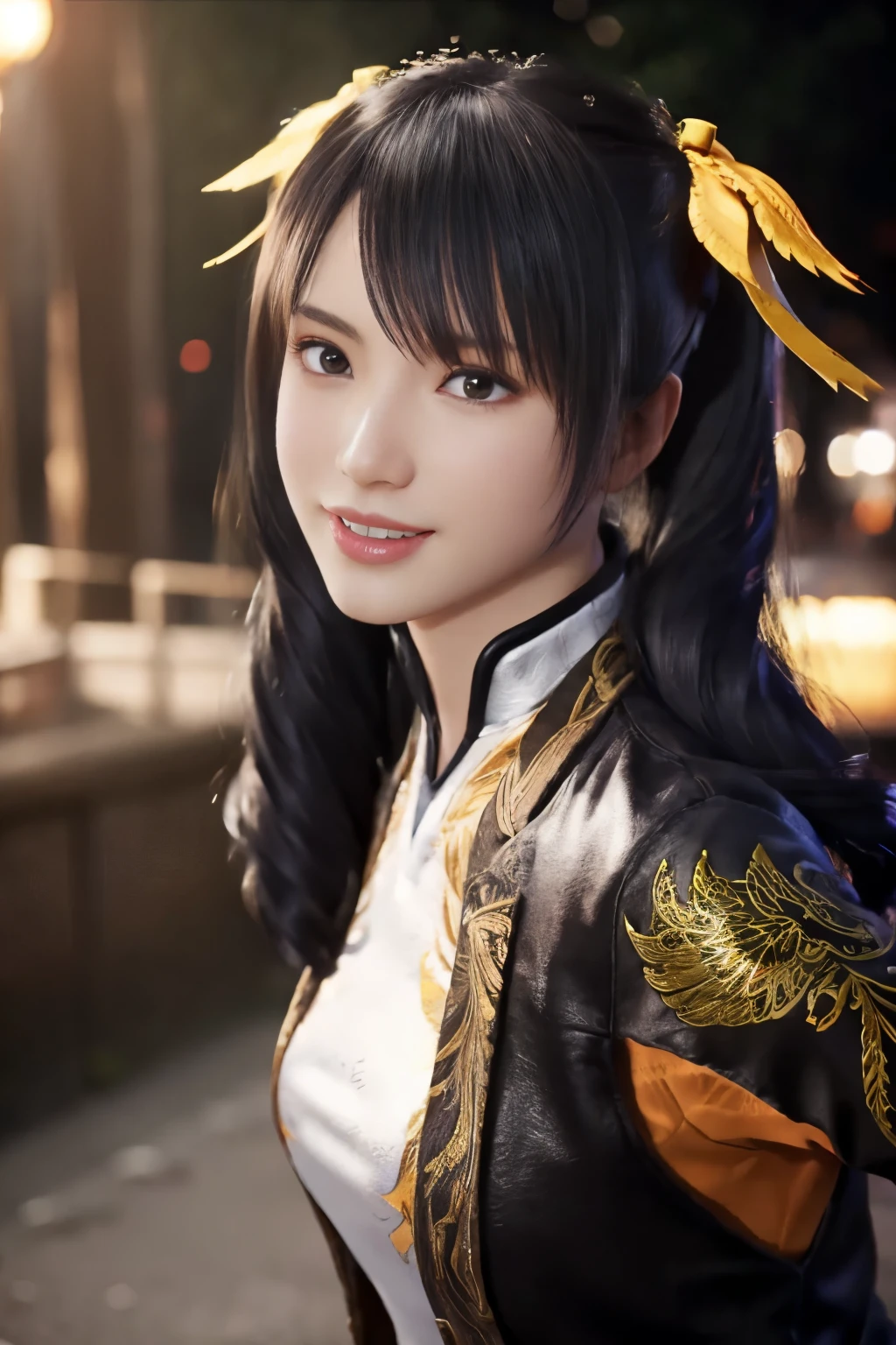 Tekken Xiaoyu,杰作、1 个可爱女孩、1名高中生、微笑,美丽眼睛、眼睛浮肿、明亮的户外,明亮的市中心、最好的质量, 超高分辨率, (现实: 1.4), 电影灯光、日本人、亚洲美容、韩国人、超级漂亮、美丽的皮肤、身体朝前、全身,上半身、(超现实的な)、(高分辨率)、(8千)、(非常详细)、(美しく美丽眼睛)、(非常详细)、 (墙-)、细致的脸部、明亮的灯光、专业照明、看着观众、直视、斜刘海、棕色的头发、乃木坂偶像、