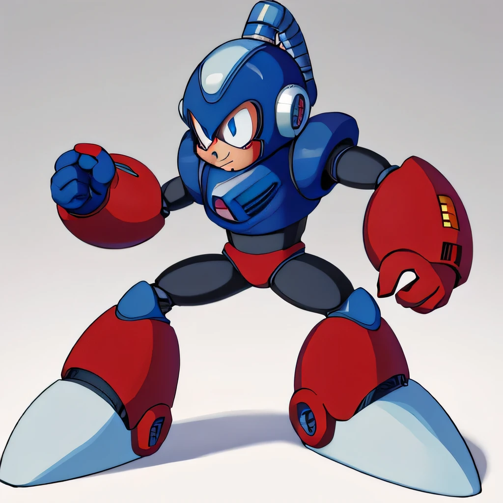portrait in the style of Mega Man 2, (simple shading and colors), (robot master keiji inafune style), (((non-anthropomorphic or non-humanoid robot))), (industrial robot), (robot master portrait), (robot master megaman official art), (dialogue portrait), (cel shading), ((dynamic pose)), (game portrait), (portrait), official art, (((portrait))), (game portrait), (solo), (keiji inafune style), ((megaman 2 mugshot)), ((robot master)), ((ninja robot)), bold lines, defined shapes, and a slightly more robotic and geometric aesthetic), robot, robot joints, ((keiji_inafune_style))