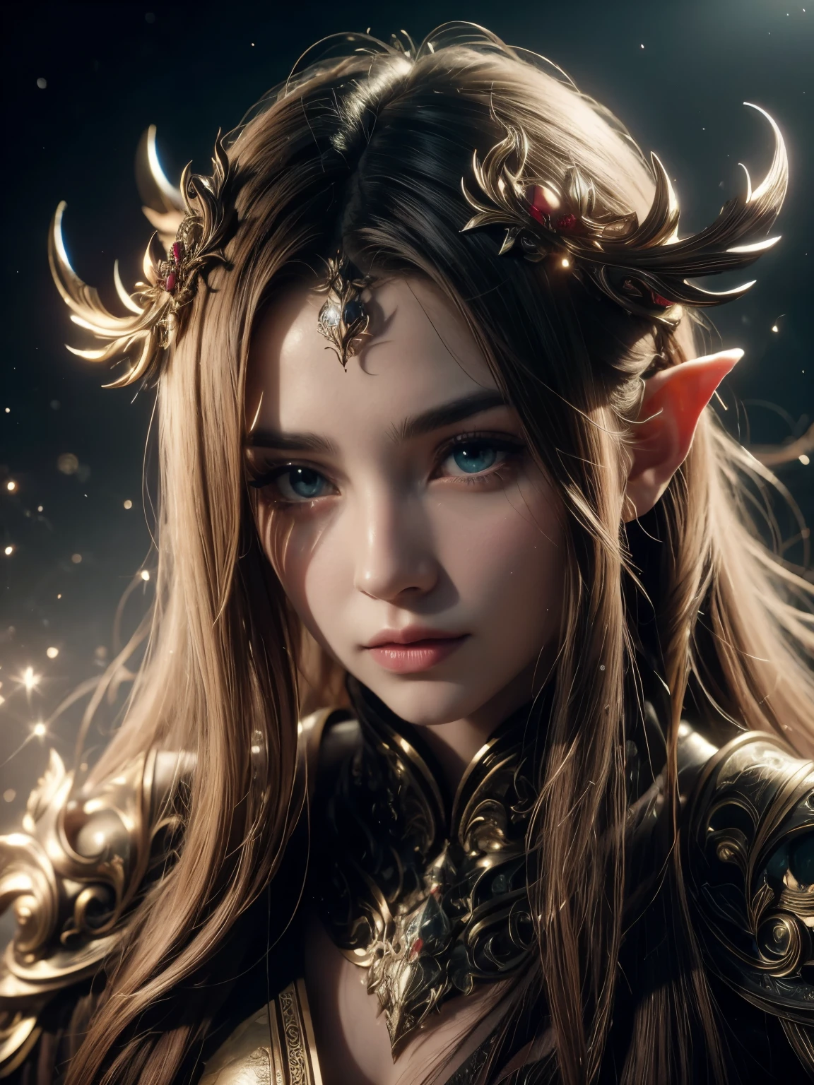 (Best quality, 4k, High-resolution, Masterpiece:1.2), Ultra-detailed, Realistic, Radiant lighting, Epoch Elves, Portraits, Fantastical colors, Fine art, Ethereal beings, Dreamlike, Whimsical creatures, Detailed facial features, Glowing eyes, Elven beauties, Ethereal glow, Mythical creatures, Harmonious composition, Dazzling colors, Stunning visual effects, Otherworldly appearance, Mesmerizing artistry, 