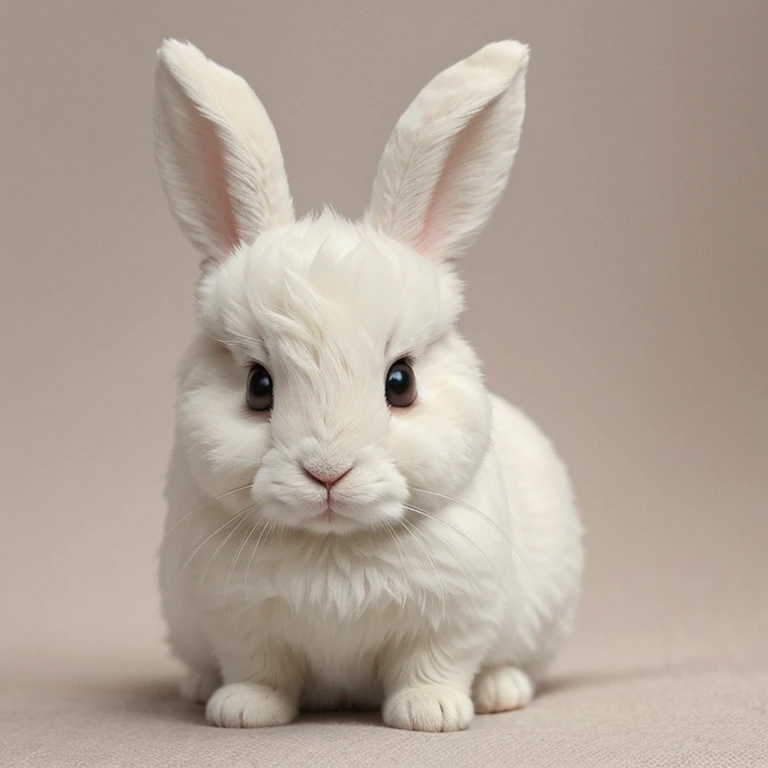 
Cute fluffy bunny. Floppy ears. Button nose. Bright eyes. By wildlife illustrator.
