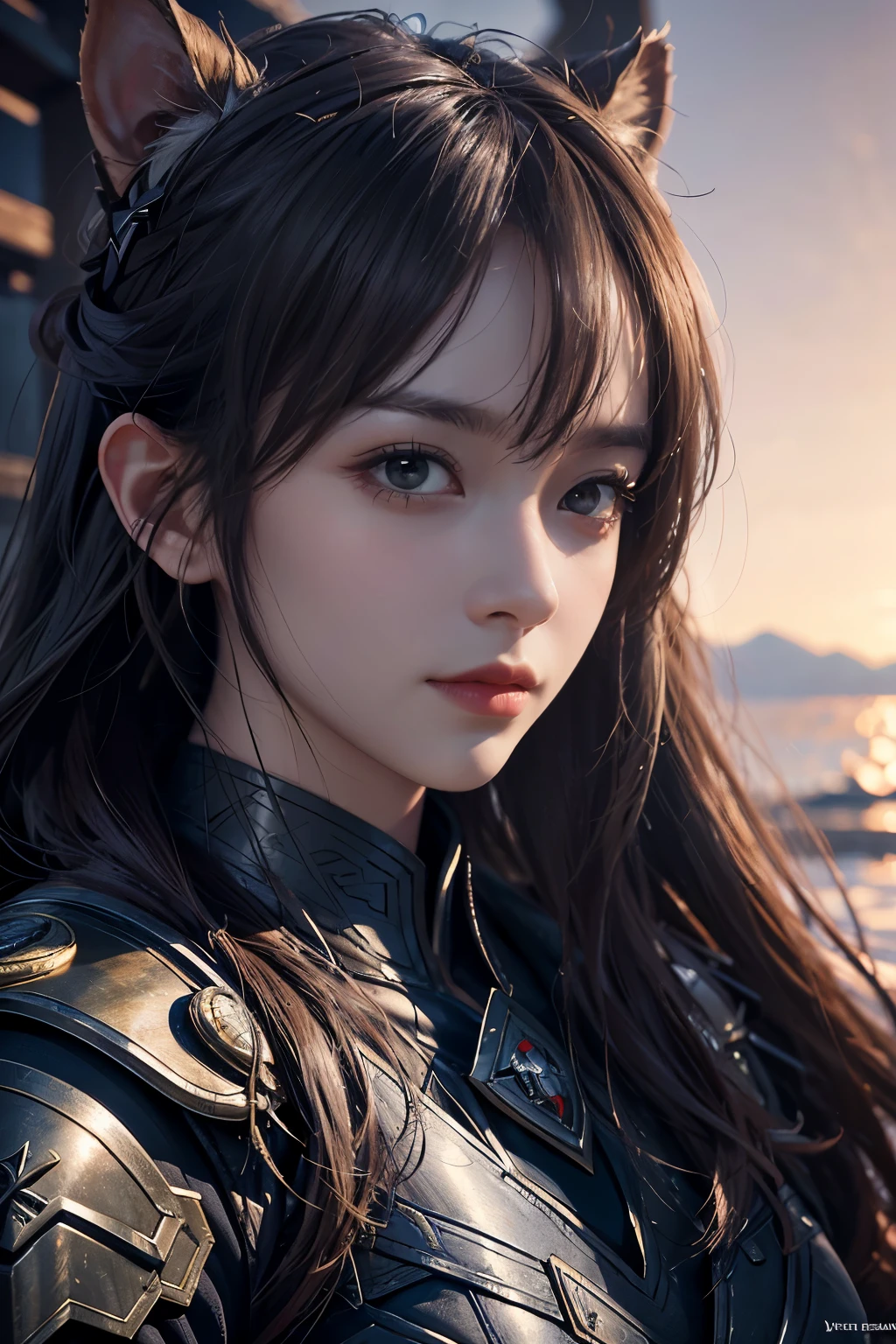 Game art，The best picture quality，Highest resolution，8K，(A bust photograph)，(Portrait)，(Head close-up:1.5)，(Rule of thirds)，Unreal Engine 5 rendering works， (The Girl of the Future)，(Female Warrior)， 
20-year-old girl，((Hunter))，An eye rich in detail，(Big breasts)，Elegant and noble，indifferent，brave，
（Medieval-style fur combat clothing，Glowing magic lines，Animal skin clothing with rich detailedieval Lady Knight，Medieval ranger，
Photo poses，Simple background，Movie lights，Ray tracing，Game CG，((3D Unreal Engine))，oc rendering reflection pattern