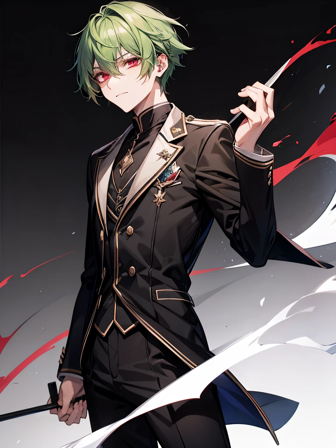 Anime - style image of a man in a suit holding a sword - SeaArt AI