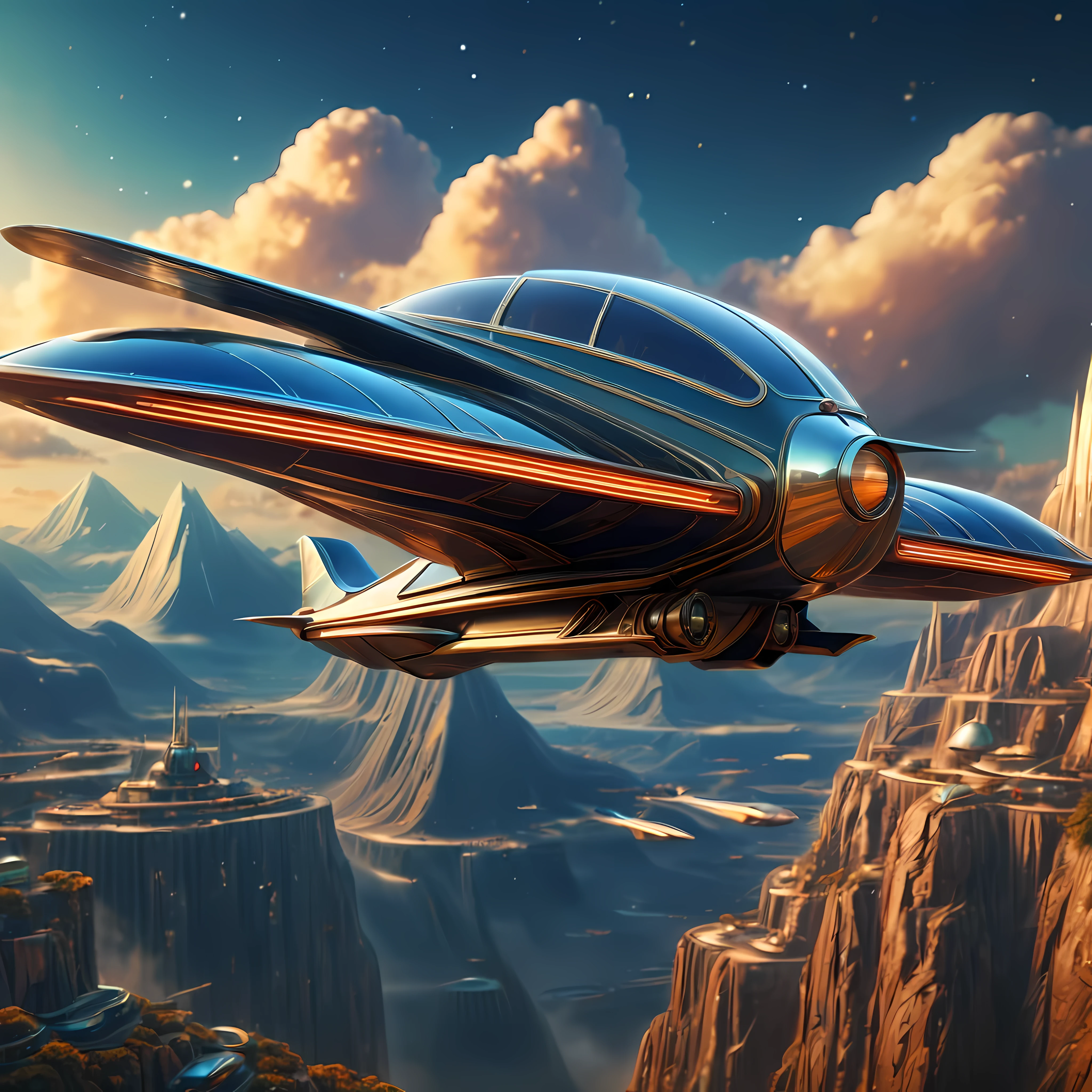 fliegendes Auto im Art-Deco-Stil, Science-Fiction im Art-Deco-Stil, Hintergrund ist ein riesiger Berg

(beste Qualität,4k,8k,highres,Meisterwerk:1.2),ultra-detailliert,(Realistisch,photoRealistisch,photo-Realistisch:1.37),HDR,UHD,Studiobeleuchtung,Feinste Malerei,scharfer Fokus,physikalisch basiertes Rendering,äußerst detaillierte Beschreibung,Fachmann,lebendige Farben,bokeh.