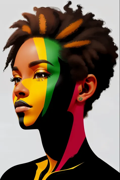 um logotipo para uma loja de marca, Africa globe ,Africa globe em forma de um homem com rasta , african pattern gloss photograph...