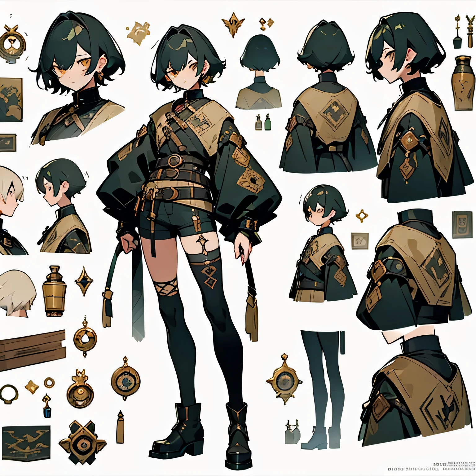 A close up of a person with a bunch of different poses SeaArt AI