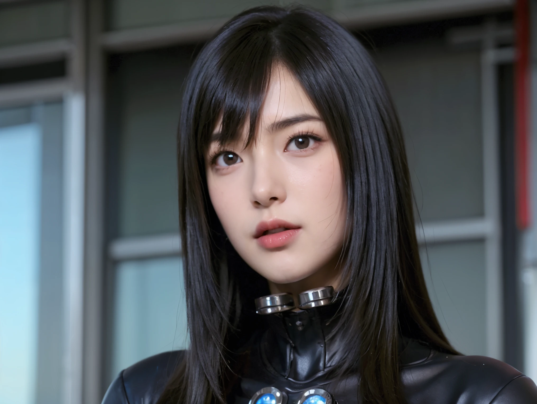 Reika Shimohira、GANTZ、Reika Shimohira、beautiful face、1 girl、big breasts、elegant adult woman、beautiful woman、GANTZ suit、outstanding style