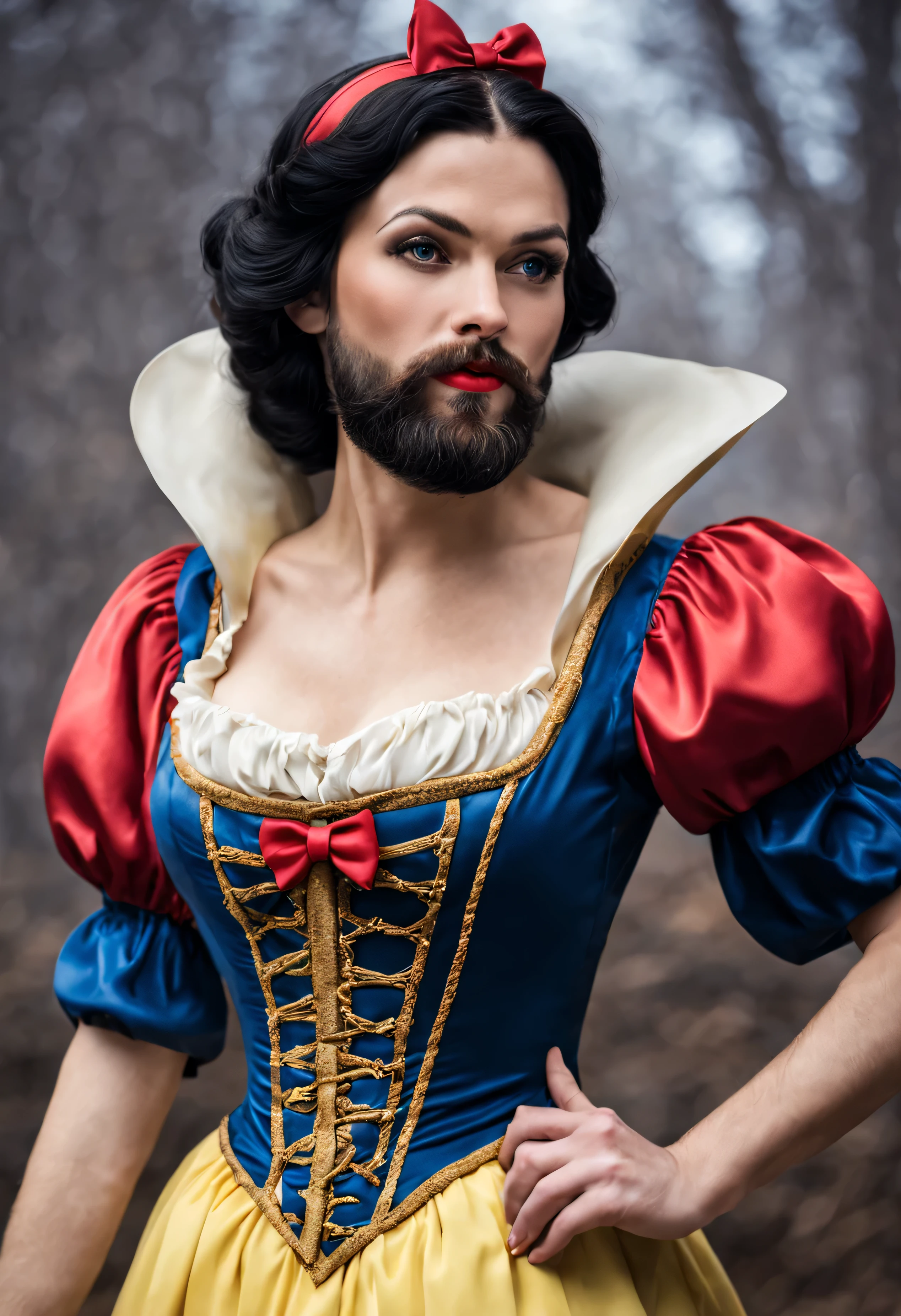 
Blanche Neige Disney avec une barbe