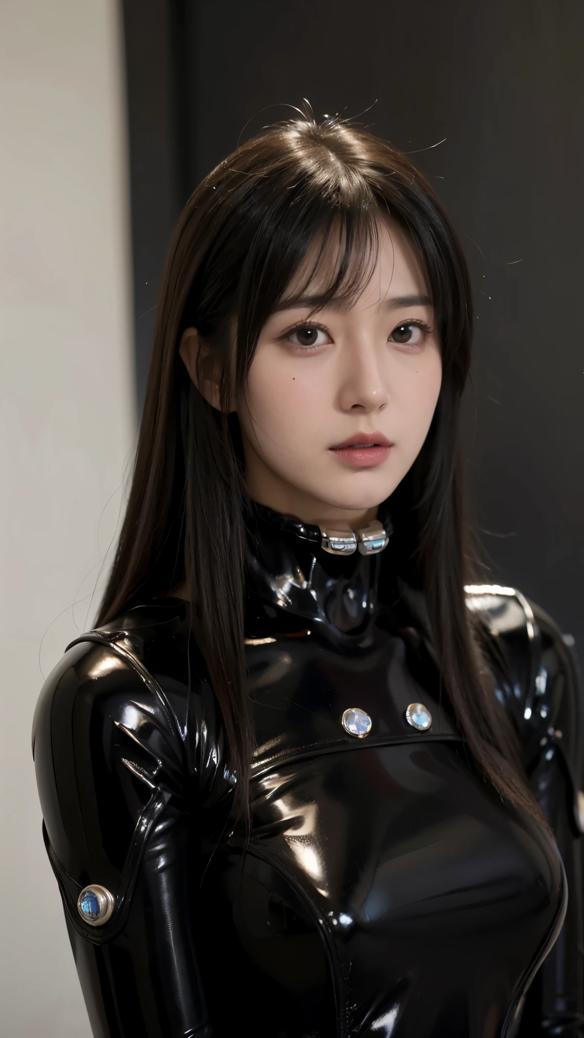 Reika Shimohira、Gantz、Reika Shimohira、GANTZ、GANTZ suit、顔以外全身rubber suit、全身rubber suit、rubber suit、luster、light reflection、No exposure、Low exposure