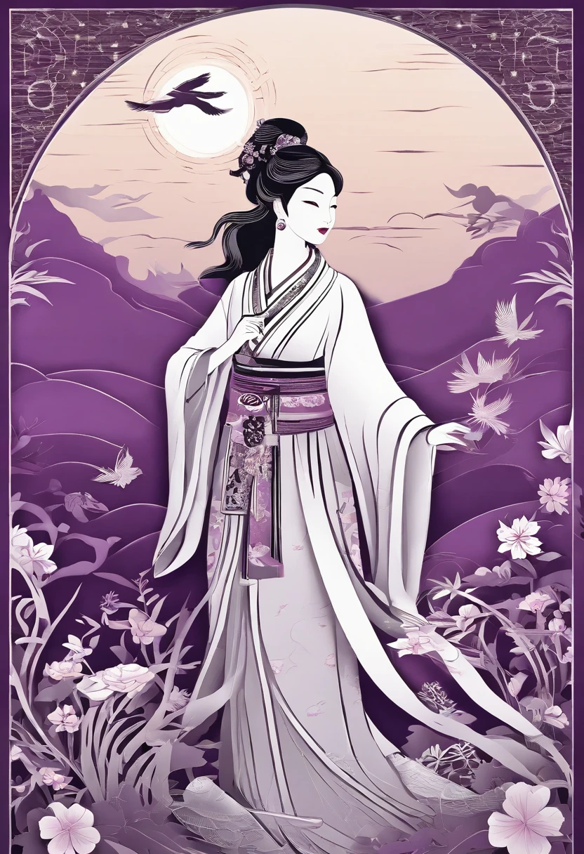 masterpiece, A Chiense woman in a hanfu, beautiful render of a fairytale, in the style of paper art, painting of beautiful, beautiful as the moon, very intricate masterpiece, painted metal, beautiful intricate masterpiece, multiple layers, Mysterious, Ancient China background, green
