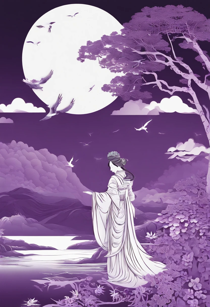 masterpiece, A Chiense woman in a hanfu, beautiful render of a fairytale, in the style of paper art, painting of beautiful, beautiful as the moon, very intricate masterpiece, painted metal, beautiful intricate masterpiece, multiple layers, Mysterious, Ancient China background, green
