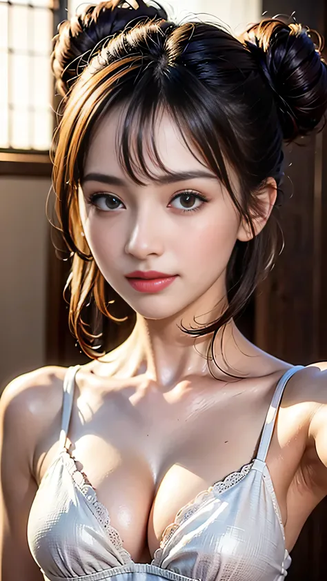 (Close-up:1.4)、(RAW photo:1.2)、(photorealistic:1.4)、(masterpiece:1.3)、(highest quality:1.4)、(Beautiful woman with perfect body:1.4)、solo、7 head and body、(cute face)、(cute:1.2)、(full body shot)、(beautiful detailed eyes)、(charming big eyes)、(beautiful double...