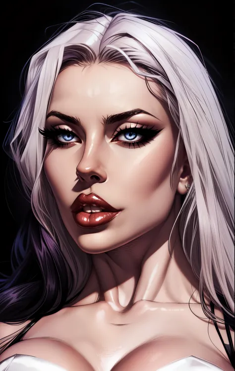 ((emmanorts)) as Lady Death, beautifully detailed eyes,beautiful detailed lips,long black hair,perfect skin,curvy figure,intense...