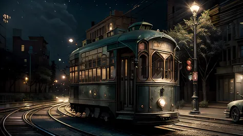 An enchanting summer night in a city where only half-naked women live and glowing streetcars without drivers glide along the tra...
