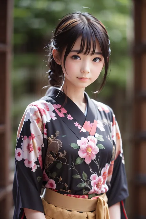 Best quality, focus on face, soft light, black hair, ((Japanese)), (blouse), (((front, face))), (depth of field), ultra high res...