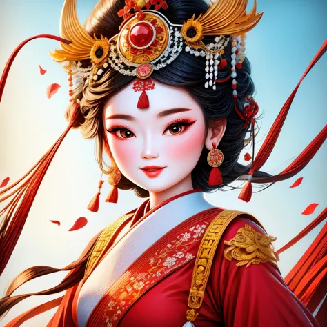 (la best quality,high resolution,super detailed,actual),cantonese opera cartoon characters