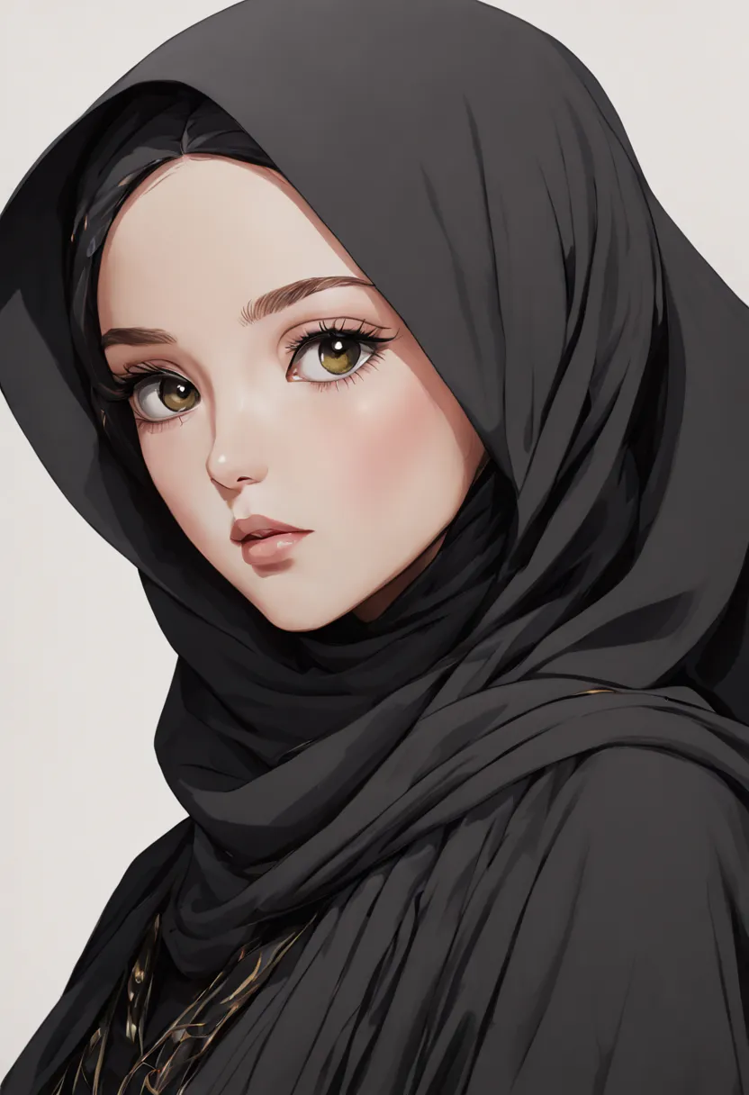 Create an ultra-detailed anime-inspired illustration showcasing the extreme close-up of a 24-year-old woman's face, her natural ...