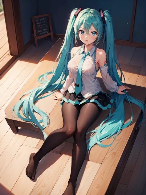 (1 girl),(high quality), (High resolution), (extremely detailed), (8K),(focus on lower body),(CG),(Hatsune Miku)、Gravure idol、Ma...