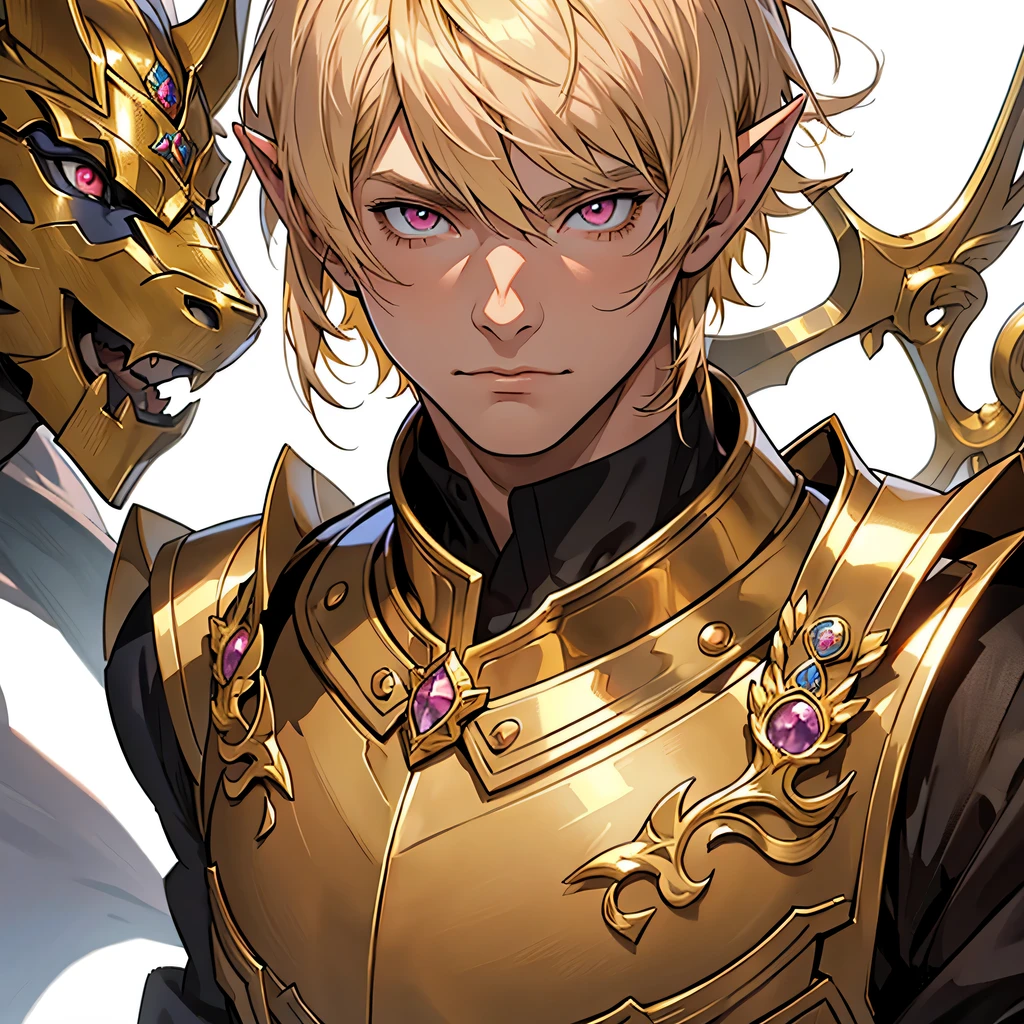 Anime character with blonde hair and blue eyes in armor - SeaArt AI