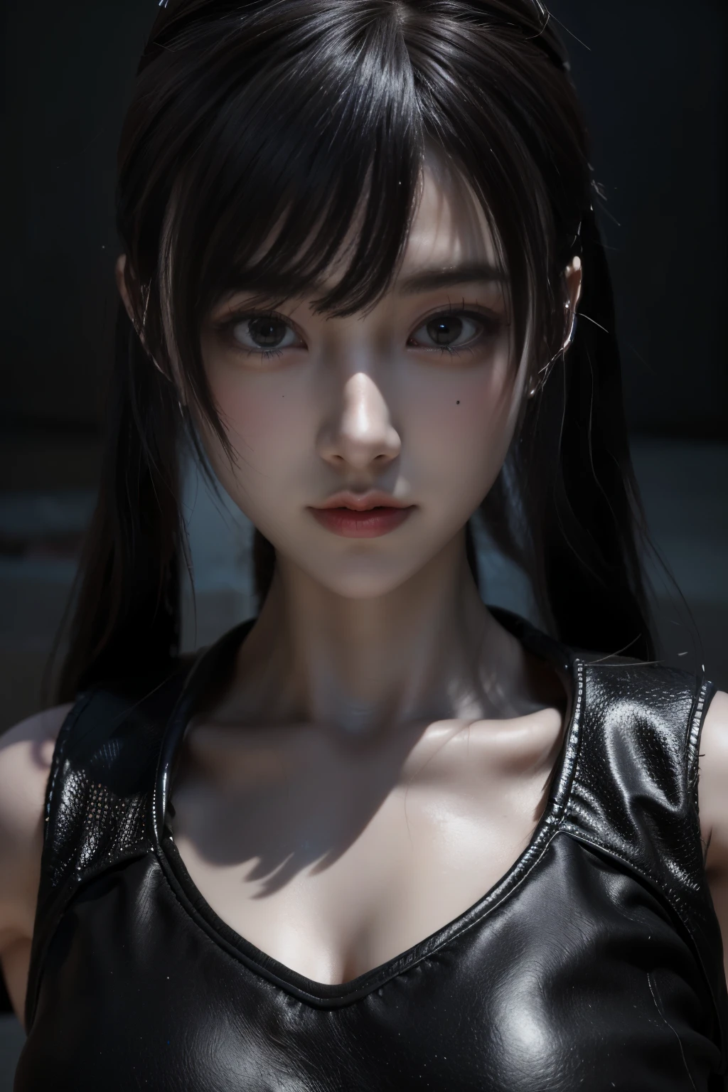 Game art，The best picture quality，Highest resolution，8k，(A bust photograph)，(Portrait:1.5)，(Head close-up)，(Rule of thirds)，Unreal Engine 5 rendering works， (The Girl of the Future)，(Female Warrior)， 
20-year-old girl，An eye rich in detail，(Big breasts)，Elegant and noble，indifferent，brave，
(Future style combat suit combining the characteristics of ancient armor，Ancient runes of light，Combat accessories with rich detailetallic luster)，Future police，Cyberpunk Characters，

Photo poses，Simple background，Movie lights，Ray tracing，Game CG，((3D Unreal Engine))，oc rendering reflection pattern