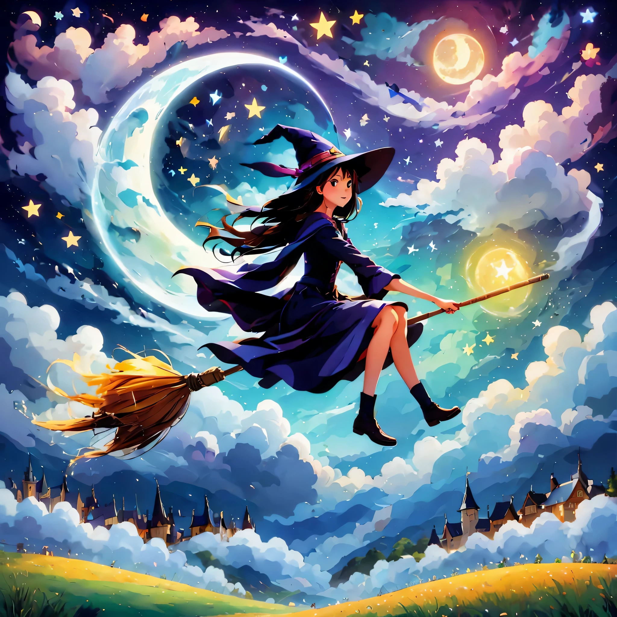 水彩画家　ジェーン　ウィッチの作品　「Magic」 水彩画家ジェーンウィッチの作品「Magic」