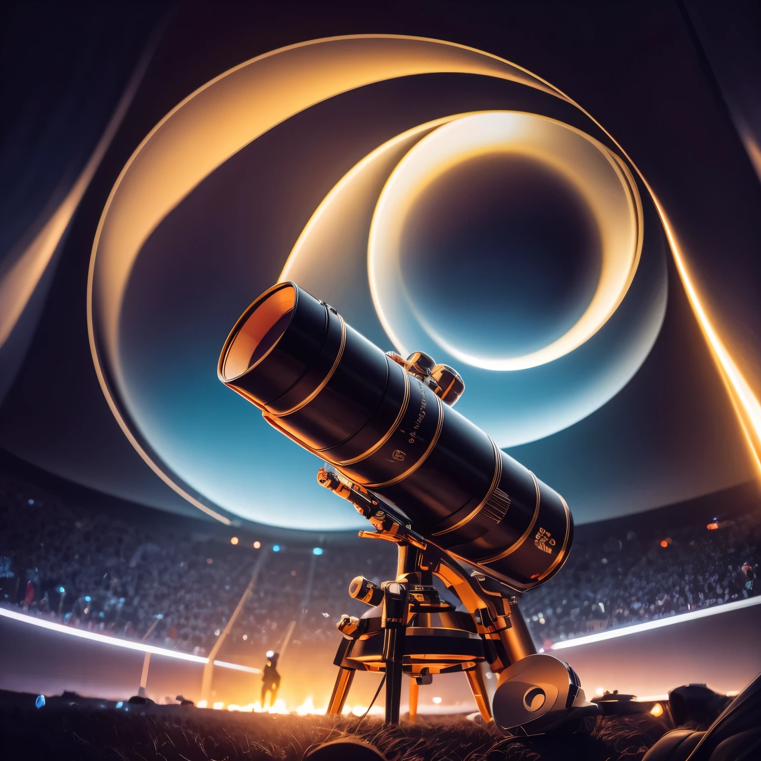 Watch the concert with a telescope