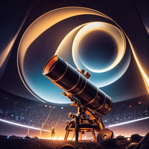 Watch the concert with a telescope