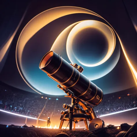 watch the concert with a telescope