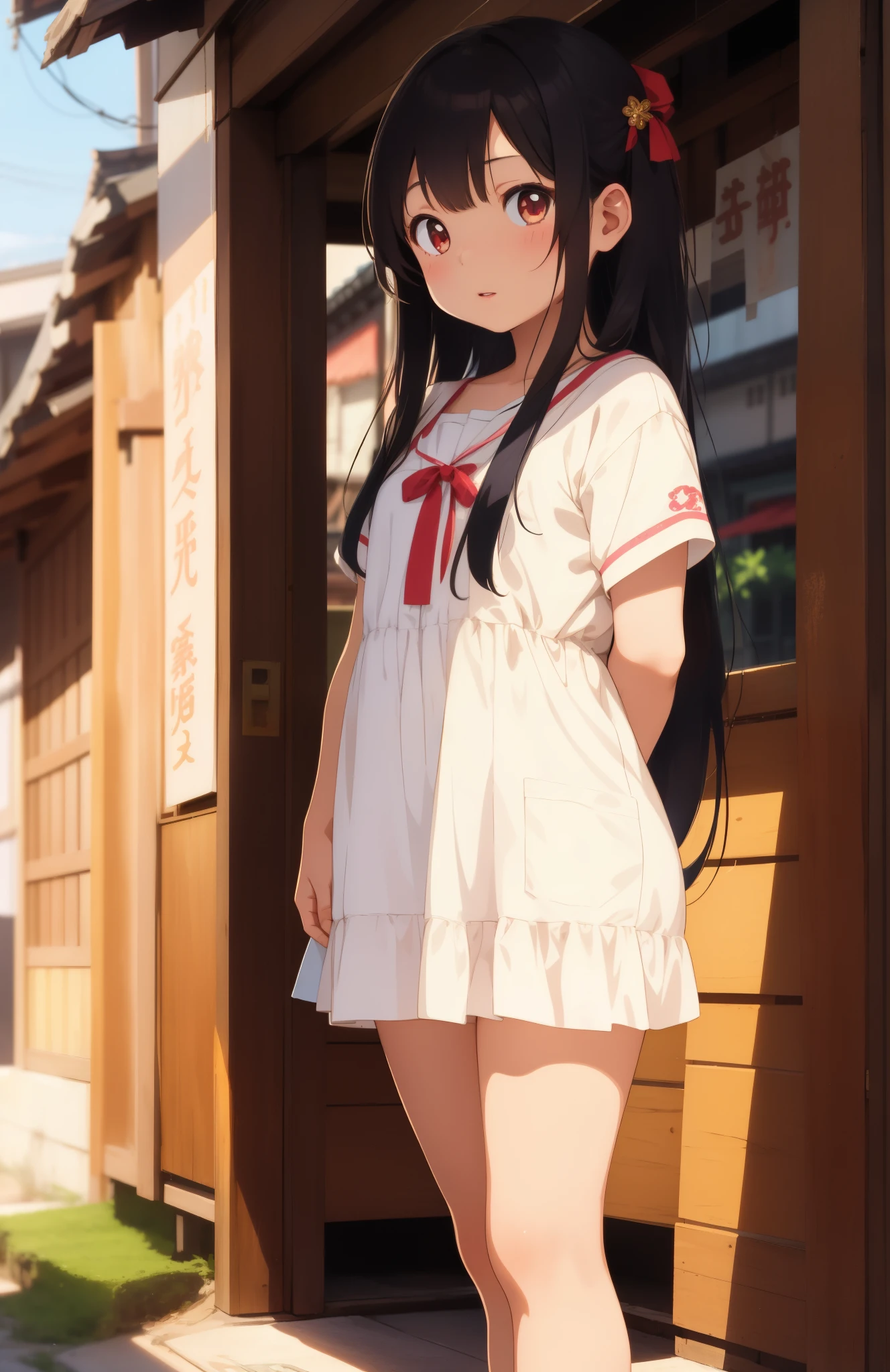 1328px x 2048px - Anime girl in a short dress standing in front of a door - SeaArt AI