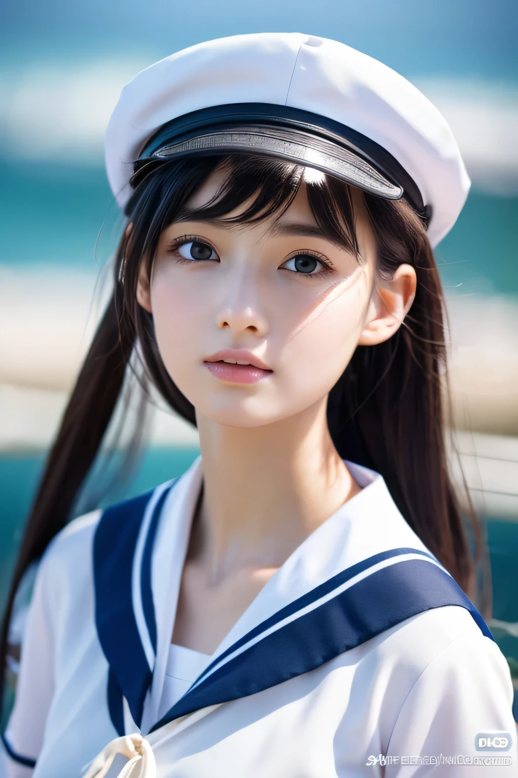 Detailed CG，High resolution，highest quality，masterpiece，（beautiful girl：1.3），（game CG），Futaodef，sailor suit、looking at camera、15 years old