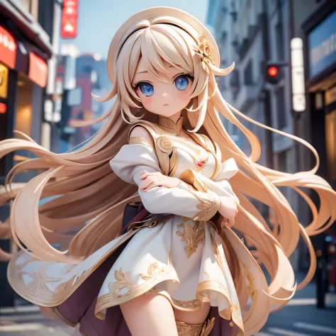(masterpiece, best quality, Super detailed: 1.6), illustration, (single, 1 girl, Beautiful and delicate eyes: 1.2), City, street...
