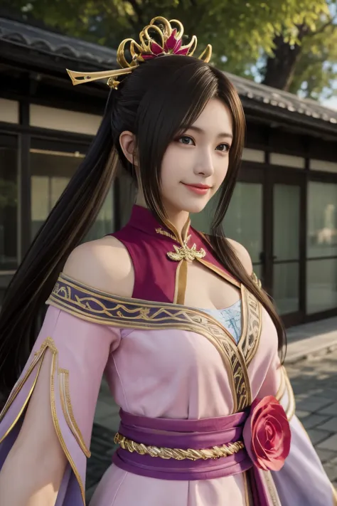 Diaochan from Sangoku Musou 8,Super realistic,hair ornaments,Perfect Diaochan costume,twin tails、masterpiece、1 cute girl、17 year...