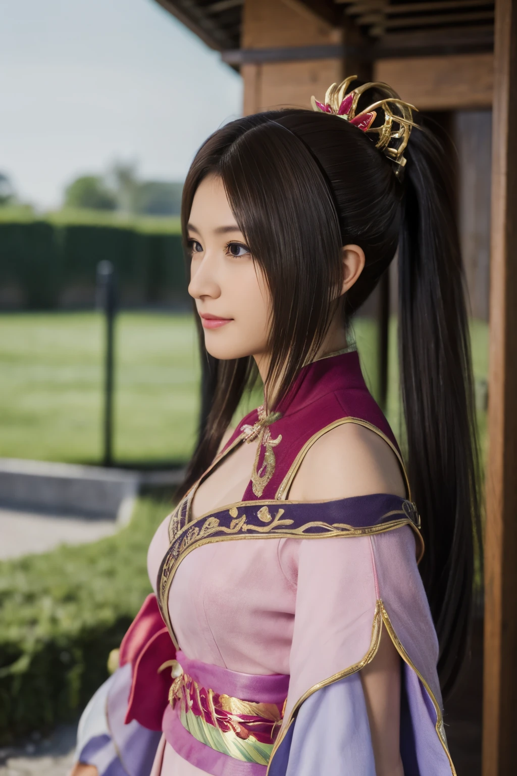 เตียวจัง จาก Sangoku Musou 8,สมจริงสุดๆ,เครื่องประดับผม,ชุด Diaochan ที่สมบูรณ์แบบ,ผลงานชิ้นเอกแฝด、1 สาวน่ารัก、นักเรียนมัธยมปลายอายุ 17 ปี、รอยยิ้ม,ดวงตาที่ดี、ถุงใต้ตา、กลางแจ้งที่สดใส,ใจกลางเมืองที่สดใส、คุณภาพสูงสุด, 超ความละเอียดสูง, (ความเป็นจริง: 1.4), แสงภาพยนตร์、ญี่ปุ่น、ความงามแบบเอเชีย、เกาหลี、สวยสุดๆ、ผิวสวย、ร่างกายหันหน้าไปข้างหน้า、ทั้งร่างกาย,ร่างกายส่วนบน、(超ความเป็นจริง的な)、(ความละเอียดสูง)、(8ก)、(รายละเอียดมาก)、(美しくดวงตาที่ดี)、(รายละเอียดสุดยอด)、 (กำแพง-)、ใบหน้าที่มีรายละเอียด、แสงสว่างสดใส、แสงระดับมืออาชีพ、มองไปที่ผู้ชม、มองตรงไปข้างหน้า、เรียบเป๋、ผมสีน้ำตาล、โนกิซากะไอดอล、