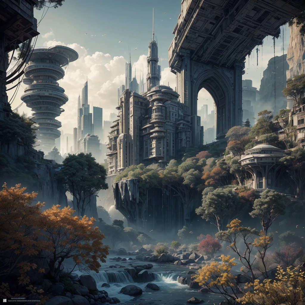 unreal engine:1.4,UHD,Best quality:1.4, fotorrealist:1.4, Masterpiece:1.8, unearthly, , Colonization of a new planet, gloomy atmosphere, a lot of alien vegetation, Intricate flowers, Alien Creatures, wild atmosphere, aggressive environment, amazing, stunning artwork. (Best quality,4k,8K,A high resolution,Masterpiece:1.2), ultra detailed ,(realist,fotorrealist,fotorrealist:1.37),HDR,UHD,Studio lighting, Ultra-thin paint, sharp focus, physically based representation, very detailed description, professional, Bright colors, fantastic city, The capital of the empire, mega tall skyscrapers. space towers for mooring star cruisers, pierce the sky, Bright city lights, the river pierces the city, waterfalls in city gardens, mega high waterfalls, who never sleeps. In the middle of a bustling cityscape, Famous high-tech pyramid style architecture, Its architectural wonders are embodied in a futuristic style.. When the hovercar glides easily through the air，Город full of life，full of life。，full of life。，full of life。，full of life。。, Modern technology blends seamlessly with traditional Arab luxury urban structures.. This is an amazing piece of art, Use Pixai, to bring powerful AI models to life, Showcase the limitless creativity and possibilities of our imagination. Experience the future of cityscapes at Pixai，Immerse yourself in the ghostly world of art, deep bottomless chasms filled with lava, lava falls, fire and smoke, A transport spaceship is moored to the spaceport terminal