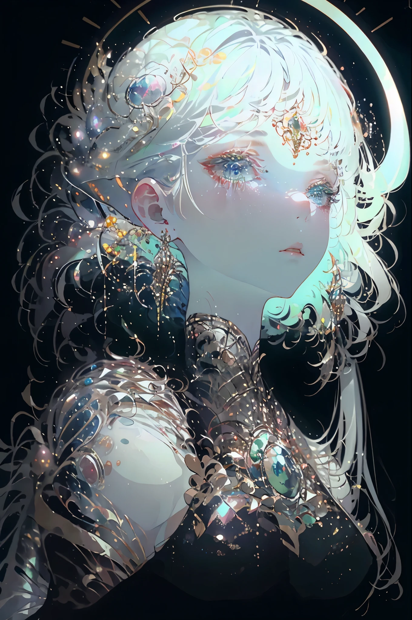 (masterpiece, top quality, best quality, official art, beautiful and aesthetic:1.2), (1girl), extreme detailed,(fractal art:1.3),colorful,highest detailed
