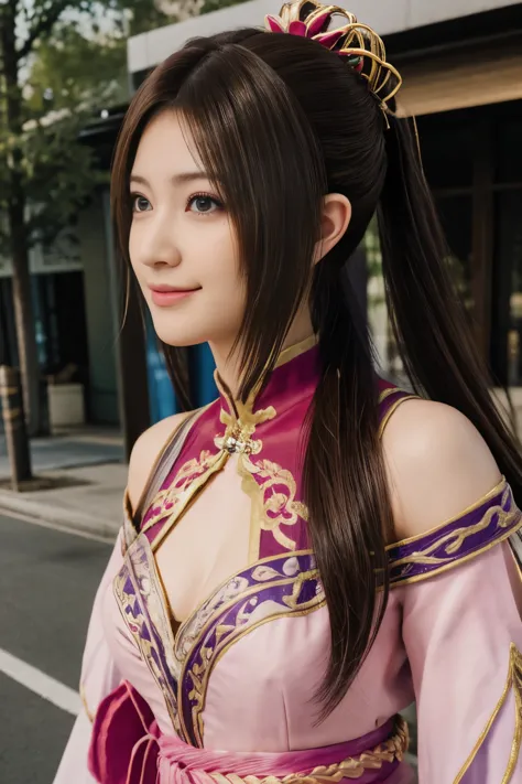 Diaochan from Sangoku Musou 8,超reality的な,hair ornaments,Perfect Diaochan costume,twin tails、masterpiece、1 cute girl、17 year old ...