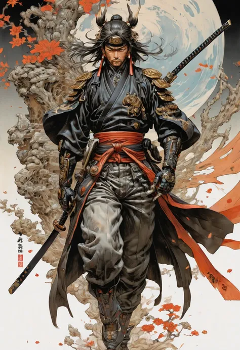 samurai by katsuhiro otomo - SeaArt Al - Free Al Art Generator