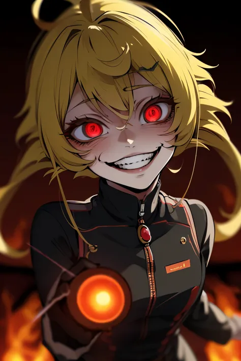 Tanya Senki Tanya Degurechaff, best quality, crazy smile, scary smile, evil smile, uneasy smile, teasing smile, grin, lewd smile...