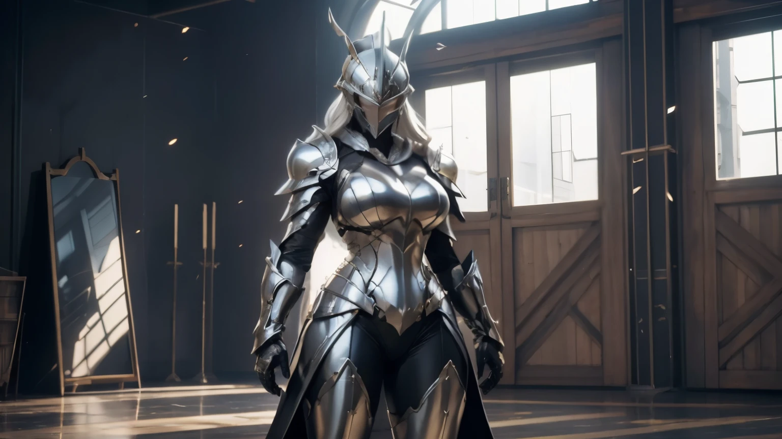 full body shot, 5 women posing , (Full armor), knight Cloak, (helm), (Yoga pants:0.5), looking on camera, standing on studio, beautiful face, makeup, (photorealism:1.2), ultrarealistic face, (muscle abs), (thick thighs), slim waist, hourglass figure, ((glowing skin)), ((shiny skin)), Realistic body, (sexy body:1.2), (clean skin), photorealistic,  motion blur, masterpiece, super detail, textured skin, big breasts, huge breasts, gigantic breasts,