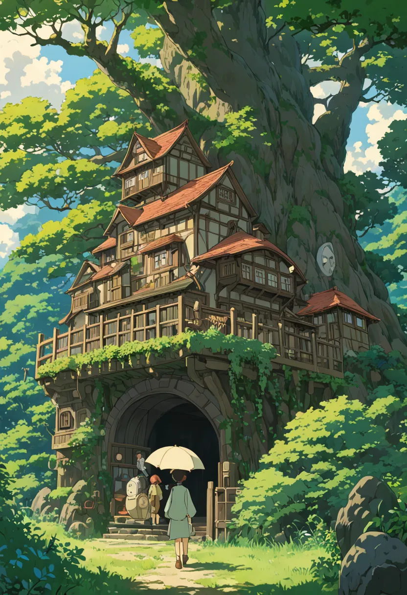 anime movie by Studio Ghibli Style, cinematic film still, best quality, masterpiece, Representative work, official art, Professi...